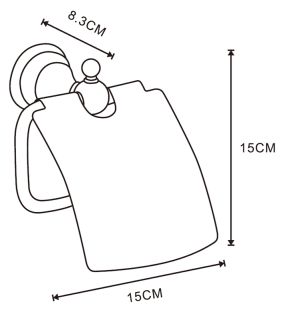 Держатель туалетной бумаги Azario ELVIA AZ-91110Q с крышкой, бронза